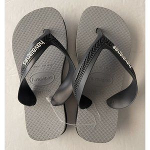Havaianas Flip Flops Toddler Boys US 11 12 Grey Sandals Thongs New
